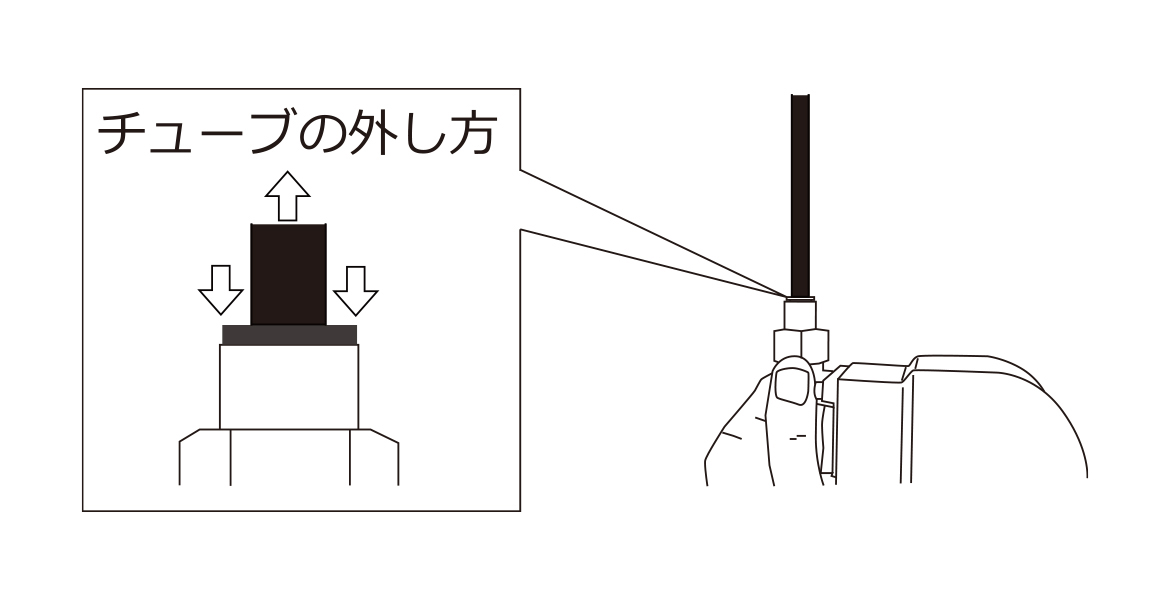 V-11 WK お取付け方法 ワンタッチチューブコネクタ